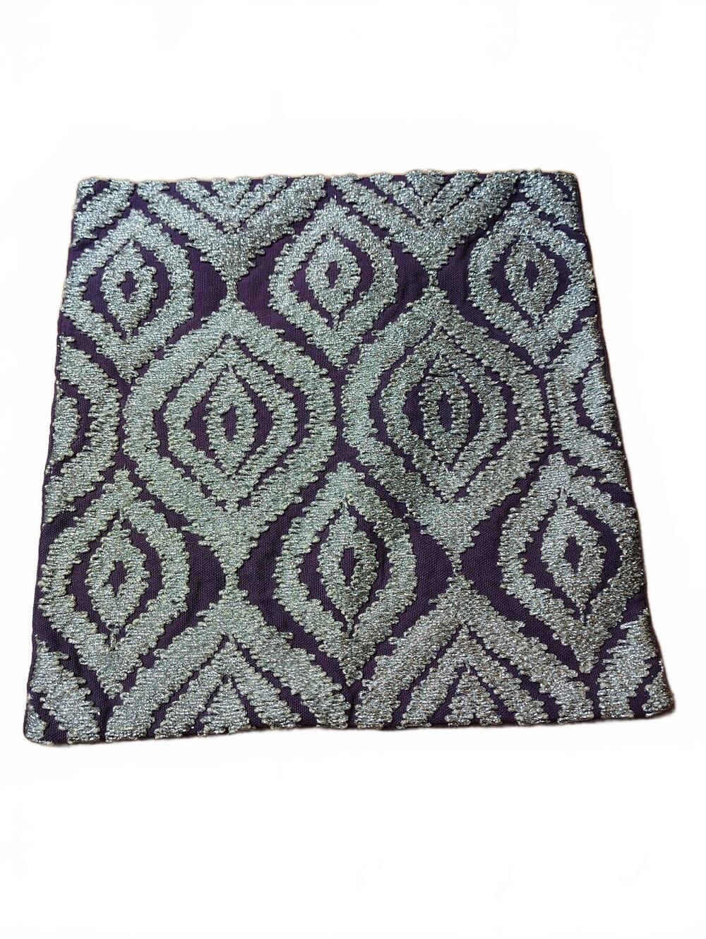 Thro by Marlo Lorenz velvet metallic foil printed throw pillow cover